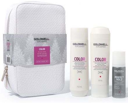 Goldwell Dualsenses Color Vánoční Sada - Šampon 250 ml + kondicionér 200 ml + lak na vlasy 50 ml Dárková sada