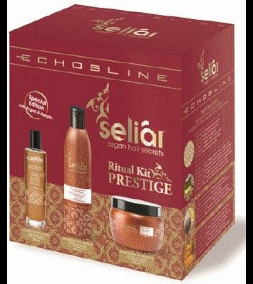 Echosline Seliar Argan Letní Set - Šampon 350 ml + maska 500 ml + fluid 30 ml Dárková Sada