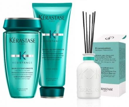 Kérastase Extentioniste Set - Šampon pro zesílení vlasů 250ml + Péče pro zesílení vlasů 200ml + Bytová vůně Dárková sada