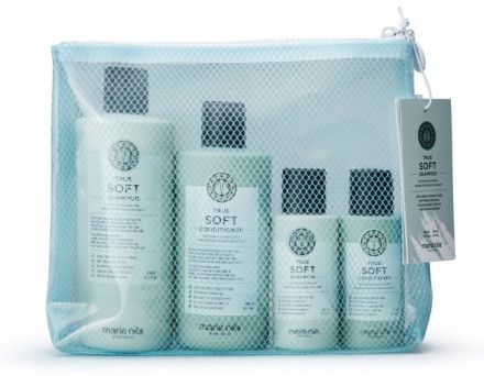 Maria Nila True Soft Beauty Bag - Šampon 300 ml + kondicionér 300 ml + šampon 100 ml + kondicionér 100 ml Dárková sada