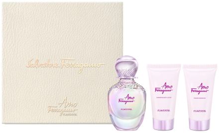 Salvatore Ferragamo Amo Ferragamo Flowerful Set - EDT 50 ml + sprchový gel 50 ml + tělové mléko 50 ml Dárková sada