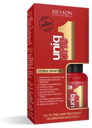 Revlon Professional Uniq One Treatment Celebration Duo Pack - Péče Uniq One Classic 150ml + Péče Uniq One Celebration 50 ml Dárková sada