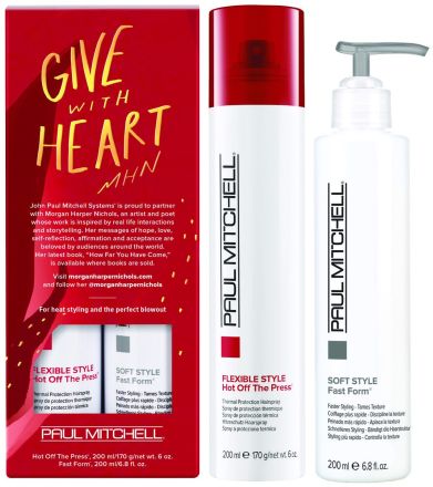 Paul Mitchell Hot Style Duo Vánoční Sada - Sprej s tepelnou ochranou 200 ml + Krémový gel 200 ml Dárková sada