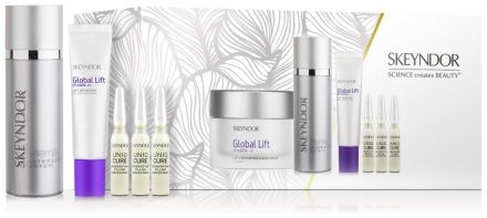 Skeyndor Global Lift Sada I - Krém pro suchou pleť 50 ml + koncentrát 3 x2 ml + eternal sérum 30 ml + krém na oční okolí 15 ml Dárková sada
