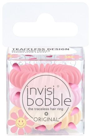 Invisibobble ORIGINAL Retro Dreamin‘ 50 Shades of Hue - Gumička do vlasů 1x růžová + 1 x sv. růžová + 1 x žlutá