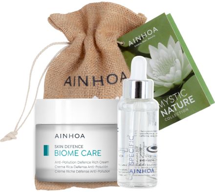 Ainhoa Biome Care Suchá Pleť Letní Sada - Krém pro suchou pleť 50 ml + kyselina hyaluronová 50 ml Dárková sada