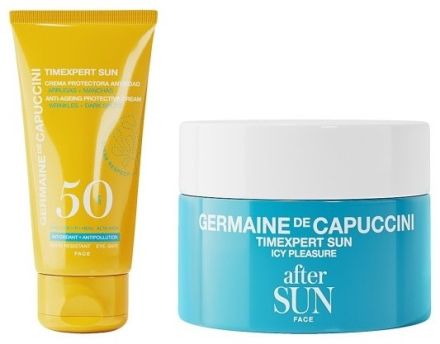 Germaine de Capuccini Timexpert Sun Solar Set - Ochranný Krém anti-aging SPF50 50 ml + Regenerační pleťový krém 50 ml Dárková sada