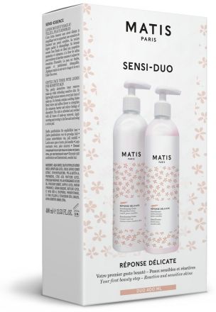 Matis Réponse Délicate Sensi Duo - Čistící mléko pro citlivou pleť 400 ml + pleťové tonikum 400 ml Dárková sada