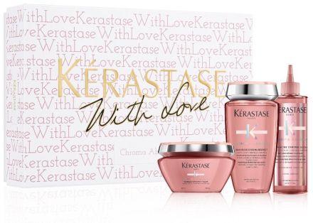 Kérastase Chroma Absolu Vánoční Sada - Šampon Chroma Absolu Bain Riche 250 ml + maska 200 ml + oplachová kúra 210 ml Dárková sada