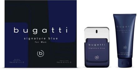 Bugatti Signature Blue Set - EDT 100 ml + sprchový gel 200 ml Dárková sada
