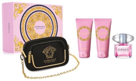 Versace Bright Crystal Set - EDT 90 ml + sprchový gel 100 ml + tělové mléko 100 ml Dárková sada