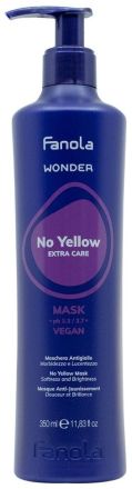 Fanola Wonder No Yellow Extra Care Mask - Maska na šedivé a odbarvené vlasy 350 ml