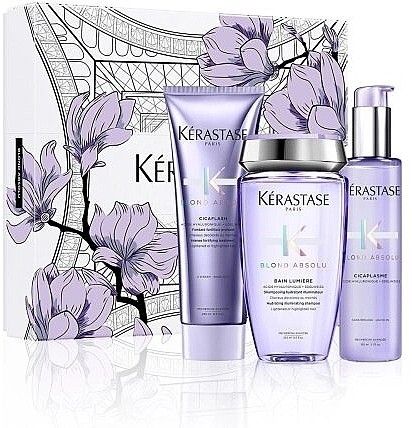 Kérastase Blond Absolu Trio Set - Šampon Lumiere 250 ml + kondicionér 250 ml + sérum 150 ml Dárková sada