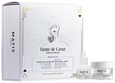 Matis Réponse Délicate Dame de Coeur Sada - Zklidňující sérum 30 ml + jemná péče 50 ml Dárková sada