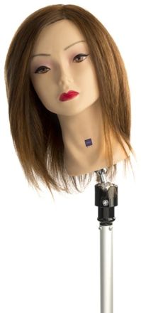 Labor Pro Cvičná hlava - 100% pravých vlasů Tmavá blond 30cm Vyšší hustota