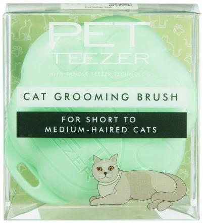 Tangle Teezer Cat Grooming Brush - kartáč na rozčesávání koček Zelený