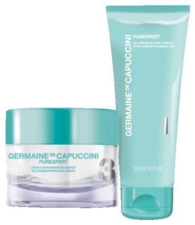Germaine de Capuccini Purexpert Set - Hydratační krém pro normální a smíšenou pleť 50 ml + čistící gel 125 ml Dárková sada