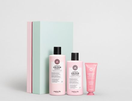 Maria Nila Luminous Colour Sada - Šampon 350 ml + kondicionér 300 ml + maska 50 ml Dárková sada