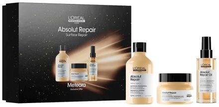 L´oréal Professionnel Serie Expert Absolut Repair Trio Vánoční Set - Šampon 300 ml + maska 250 ml + olej 90 ml Dárková sada