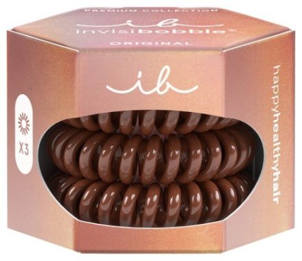 Invisibobble Original Premium Pretzel Brown - Gumička do vlasů hnědá 3 ks