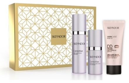 Skeyndor Corrective Letní Set - Emulze 50 ml + oční krém 15 ml + DD krém 01 40 ml Dárková sada
