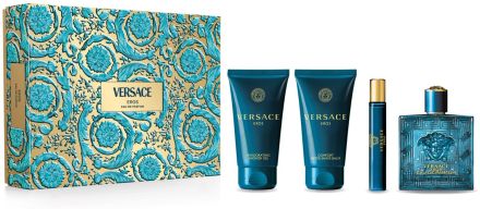 Versace Eros Set - EDP 100 ml + EDP 10 ml + sprchový gel 75 ml + balzám po holení 75 ml Dárková sada