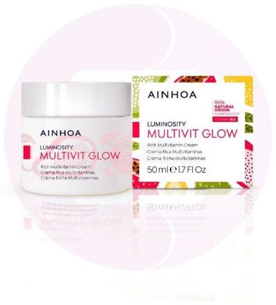 Ainhoa Multivit Glow Multivitamin Rich Cream - Pleťový krém s bohatou texturou pro suchou pleť 50 ml Bez krabičky