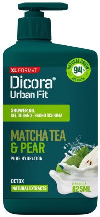 Dicora Urban Fit Detox Matcha Tea Shower Gel - Sprchový gel matcha a hruška 825 ml