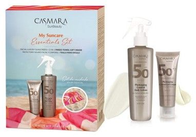 Casmara Sun Beauty Set - Gel-krém SPF 50+ 50 ml + opalovací tělové mléko SPF 50 200 ml Dárková sada