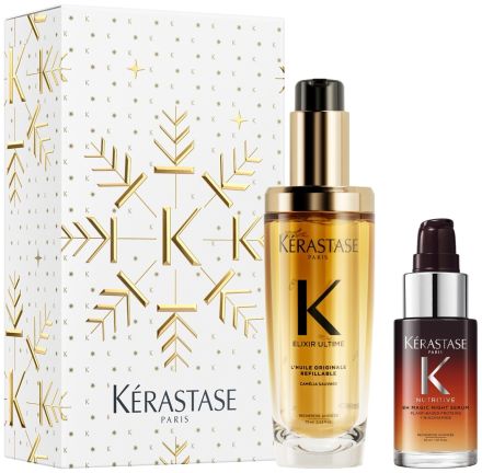 Kérastase Duo Holiday Set 26 - Výživující noční sérum 30 ml + všestranný vlasový olej 75 ml Dárková sada