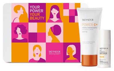 Skeyndor Power C+ Mini Duo Set - Energizující krém pro normální a suchou pleť 25ml + Ochranná emulze Age Photo Defense SPF50 15 ml Dárková sada