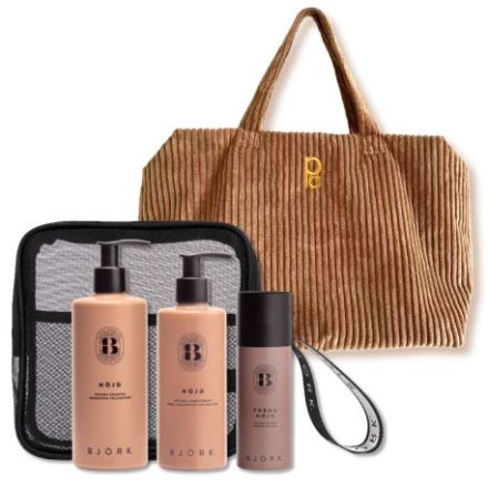 Björk Höjd Vánoční Set - Šampon 300 ml + kondicionér 250 ml + objemový sprej 150 ml Dárková sada
