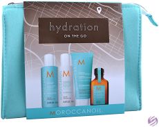 Moroccanoil Destination Hydrate Set - Hydratační šampon 70 ml + kondicionér 70 ml + hydratační maska 75 ml + olejová péče 25 ml Dárková sada