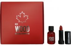 Dsquared2 Red Wood Coffret Deluxe - Rtěnka červená 1,2g + Dámská toaletní voda 5ml Dárková sada