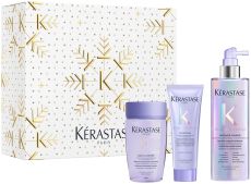 Kérastase Blond Absolu Vánoční Set 26 - Šampon Lumiére 80 ml + péče 75 ml + hydratační superochrana pro zesvětlené vlasy 190 ml Dárková sada