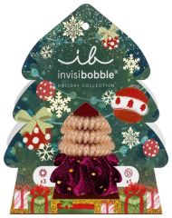 Invisibobble SET Holidays Good Things Come in Trees - Gumička original 3 ks + sprunchie 1 ks Dárková sada