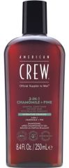 American Crew 3v1 Chamomile + Pine - Šampon, kondicionér a tělový gel 250 ml