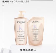 Kérastase Gloss Absolu Bain Hydra-glaze - šampon pro vlasy se sklonem ke krepatění 500 ml Náhradní náplň