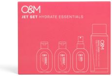 O&M Promo Travel Pack Hydrate 2025 - Hydratační šampon 50 ml + kondicionér 50 ml + sprej 50 ml + lak na vlasy 100 ml Dárková sada