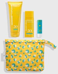Germaine de Capuccini Timexpert Sun Animal Set - Ochranné a hydratační mléko na opalování SPF50 200 ml + Pleťová emulze SPF50 50 ml + Sluneční balzám na rty SPF50 4,5 g Dárková sada